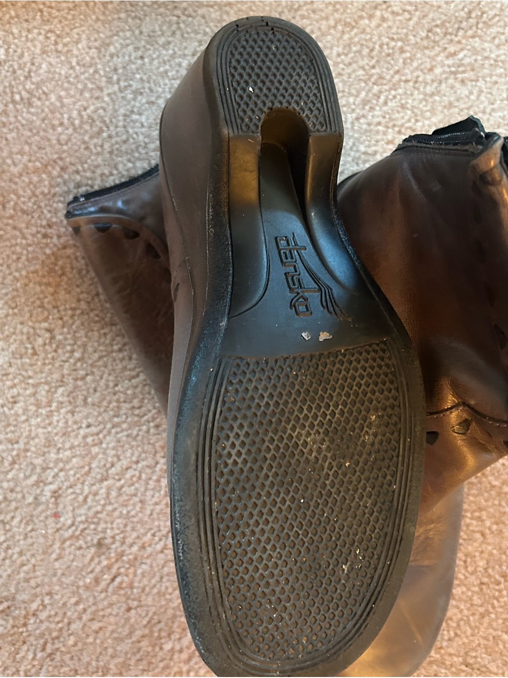 Dansko Brown Leather Ankle Booties